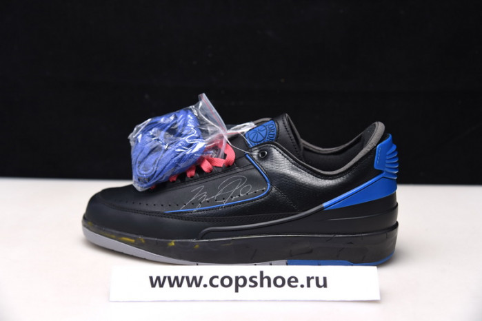 OF x Air Jordan 2 Retro Low SP ''Black Royal''  DJ4375-004