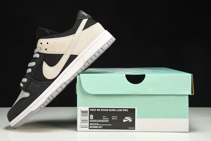 SB Zoom Dunk Low Pro Black Wolf Grey White   854866-001