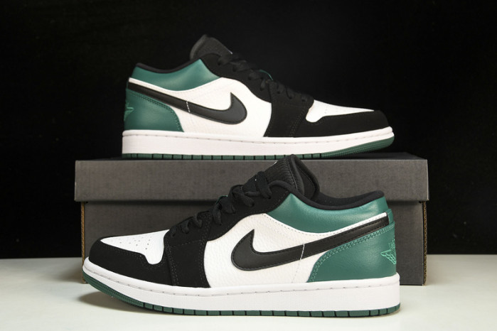 Jordan 1 Low White Black Mystic Green  553558-113
