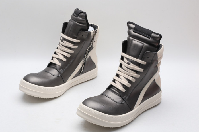 RICK OWENS SNEAKERS  SLIVER GRAY COPSHOE OR-101