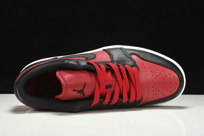Jordan 1 Low Black Gym Red - 553558-610