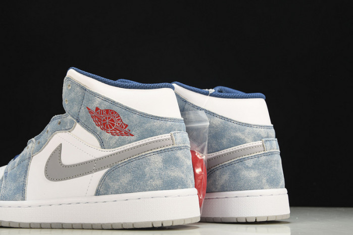 Jordan 1 Mid French Blue Fire Red - DN3706-401