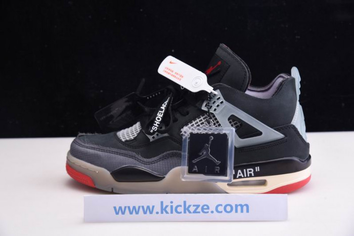 OF x Air Jordan 4 “Bred” CV9388-001