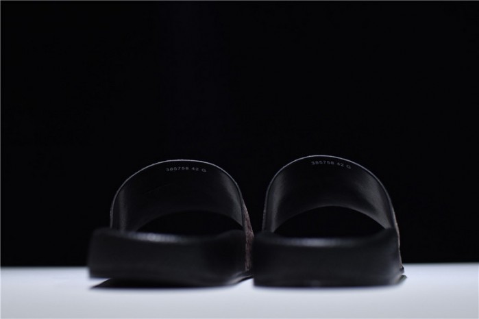 GC Leather SLIDE SANDAL with PLAID BEE